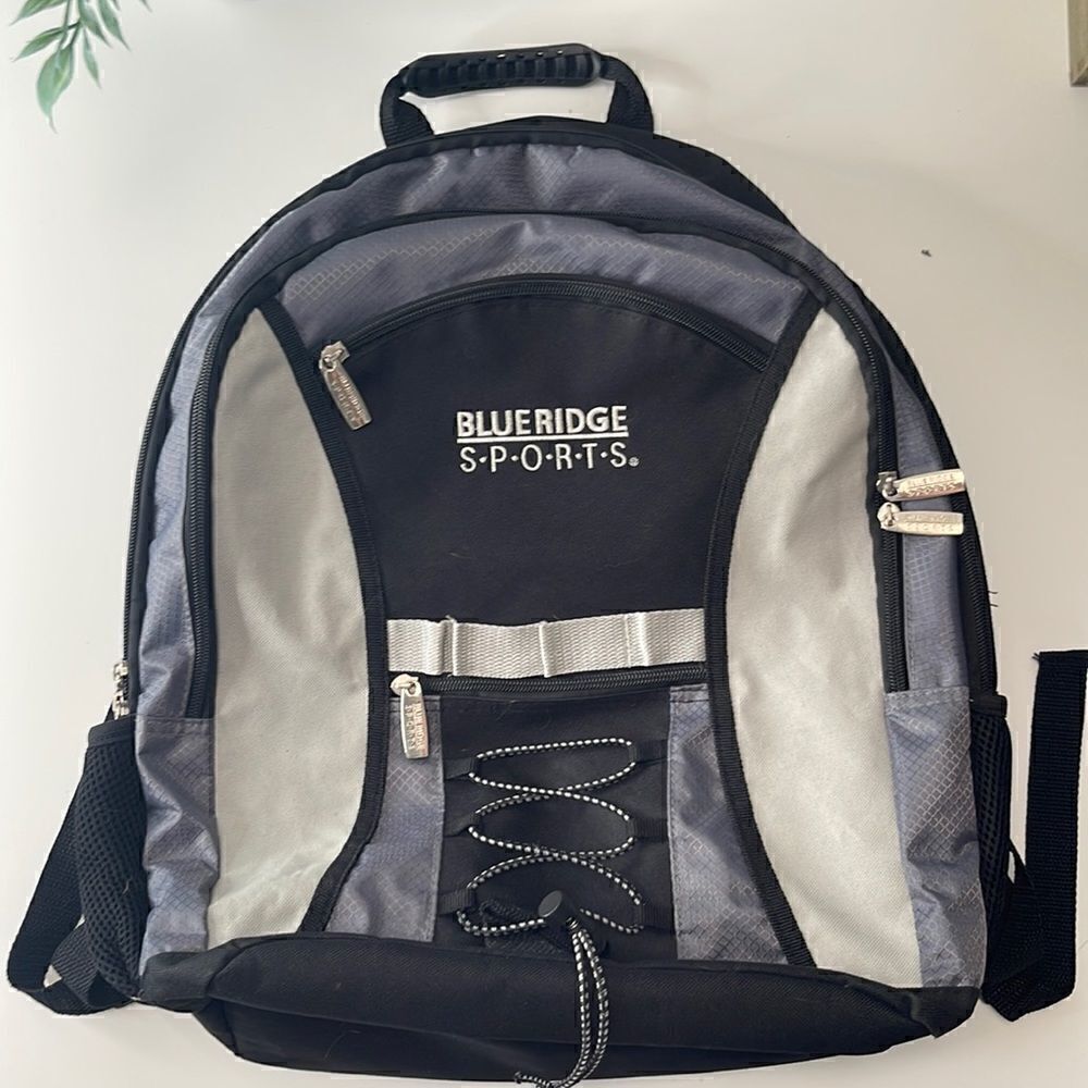 BlueRidge Sports backpack.  Grey and Black.  Excellent condition.